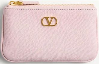 Valentino Garavani VLogo Signature keyring - women - Calf Leather - One Size - Pink