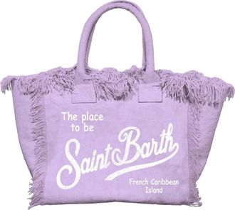 MC2 Saint Barth Tote Bags, female, Purple, Size: ONE SIZE Cotton Shoulder Bag