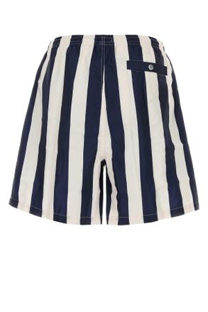 Ami Stripes Swimming Shorts - Navy