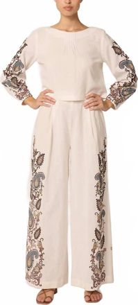 Cleobella Beau Wide Leg Pants In Veneto Paisley