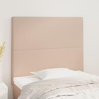 vidaXL Cabeceros 2 Unidades Cuero Sint&eacute;tico Capuchino 100x5x78/88 Cm Vidaxl