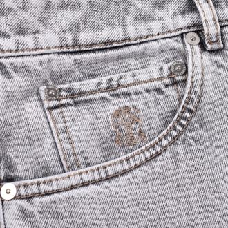 Brunello Cucinelli Stonewashed Denim Jeans - Gray