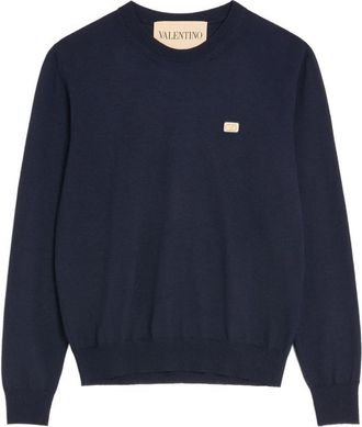 Valentino VLogo-patch Wool Sweater
