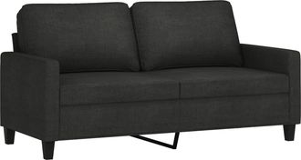 vidaXL Sof&aacute; De 2 Plazas De Tela Negro 140 Cm Vidaxl