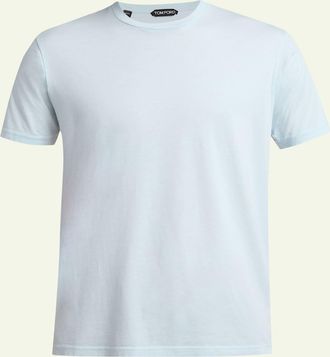 Tom Ford Mens Cotton and Silk Crewneck T-Shirt
