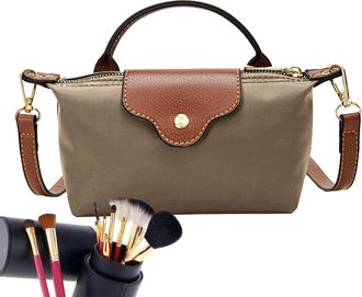 Generic Bag Women - Dumpling Shoulder Purse Organizer, Trendy Small Handbag Hand Carried Nylon, Simple Flap Fashionable Sling Bag for Women, Casual Everyday S