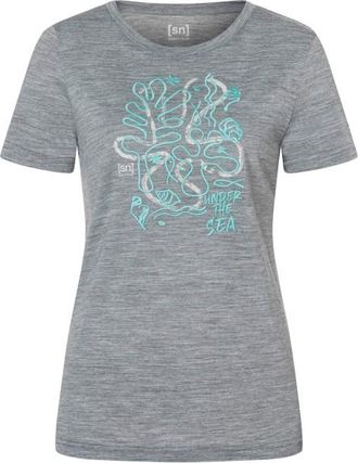 super.natural Under The Sea Tee Merinoshirt f&uuml;r Damen | grau/ various