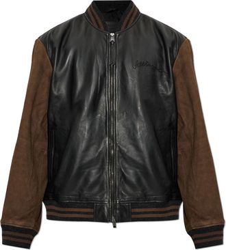 AllSaints Blanco Bomberjack - Heren - Leren en Su&egrave;de Jassen - Bruin - S - Katoen - Jassen