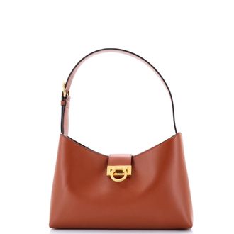 Ferragamo Trifolio Shoulder Bag Leather East West