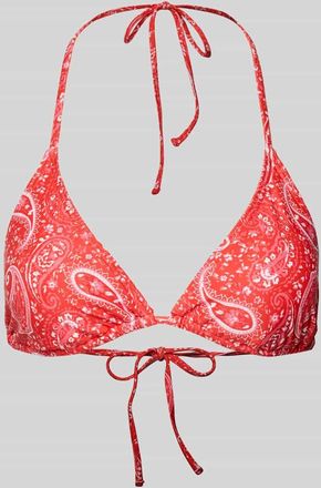 Pieces Regular Fit Bikini-Oberteil mit Allover-Muster Modell BAOMI in Hellrot, Größe XL