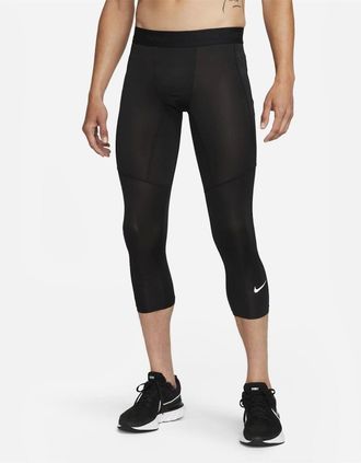 Nike Mens DF Solid Patterned Leggings - Black/Multi - Size: 35/34/32