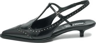 Miu Miu Pumps a punta 60mm con cinturino posteriore - Nero