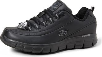 Skechers SURE TRACK - TRICKEL, Womens Safety Shoes, Black (Black Leather Blk), 3 UK (36 EU)