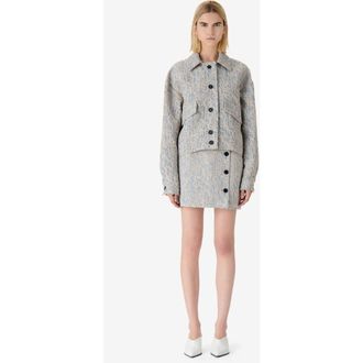 Iro Elixio Mini Skirt in Beige /White /Black at Nordstrom, Size 36 Eu