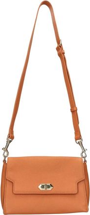 Lancaster Milano Flap Bag - Dames - Schoudertassen - Oranje - ONE Size - Leer - Tassen