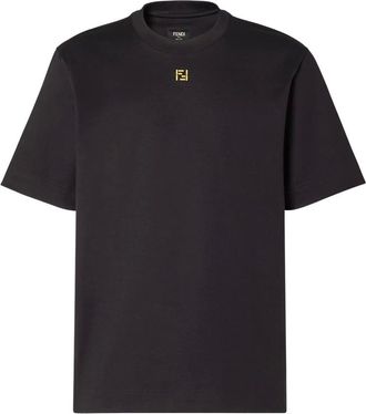 Fendi T-Shirts, male, Black, Size: XL T-Shirt