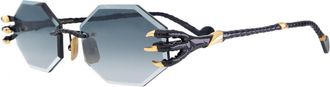 Anna-Karin Karlsson THE CLAW & THE NEST - OCTAGONAL 2.0 Black|Grey Womens Sunglasses Black Size 58