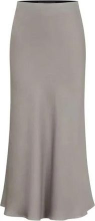 Drykorn URA Slip Rok - Dames - Midirokken - Grijs - W28 - Satijn - Rokken