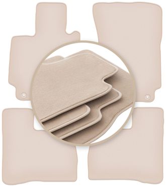 OEM Alfombrillas Premium Beige Para: Mercedes W221 Clase S Sed&aacute;n Corto 2005-2013