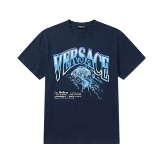 Versace Camiseta - Tops - Mujer - Azul - 2XL