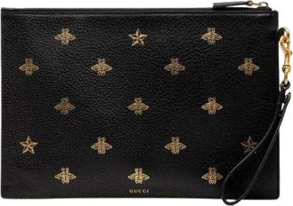 Gucci Pre-owned Clutches, female, Black, Size: ONE SIZE Pre-owned Bee Star Clutch