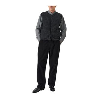 Universal Works Chaleco Lancaster de forro polar Bouclet - Jackets - Hombre - Gris - XL