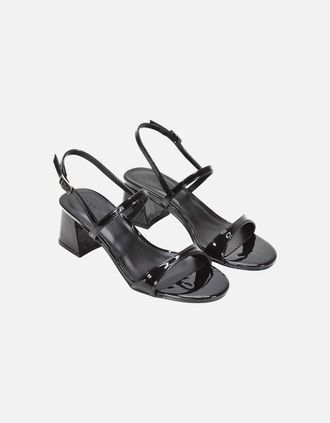 XY London Womens XY London Womens/Ladies Izzy Patent Mid Block Heel Sandals - Black - Size: 7