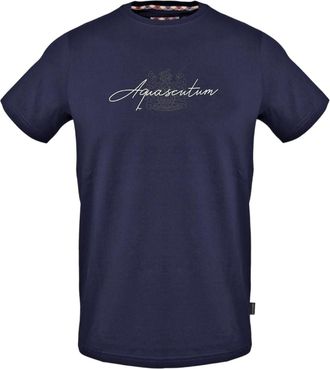 Aquascutum Herenscript T-Shirt (Marine)