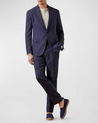 Ralph Lauren Purple Label Hadley Hand-Tailored Silk-Linen Jacket