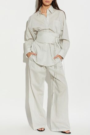 R&oacute;he Shirt With Striped Pattern, Womens, White