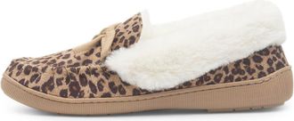Jo & Joe Maia Womens Brown Leopard Print Moccasin - Size 6 UK - Brown