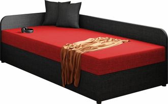 Mirjan24 Mobilier1 - Cama Memphis 128, Lux 23 + Lux 14, Individuales, 90x200, Tapiz, Somieres, 95x205x60cm