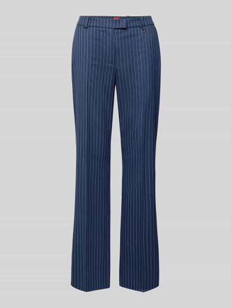 HUGO BOSS Regular Fit Bundfaltenhose mit Viskose-Anteil Modell HILANDO in Marine, Gr&ouml;&szlig;e 34