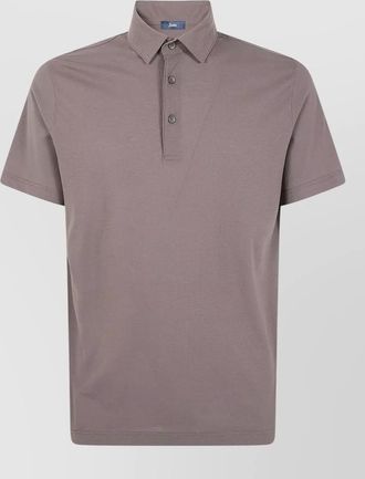 Herno cotton short-sleeve polo shirt