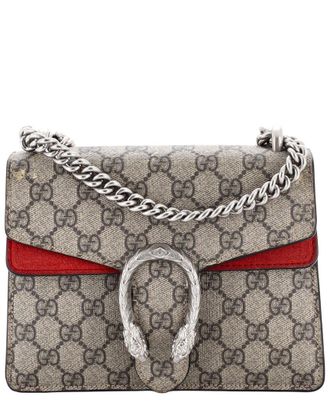 Gucci Brown Gg Coated Canvas Dionysus Bag Mini (Authentic Pre-Loved)