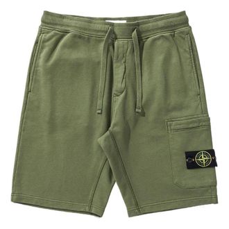Stone Island Garment Dyed Sweatshorts Green 761564651-V0058