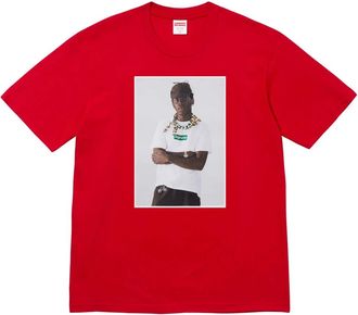 SUPREME Tops, Heren, Rood, L, Katoen, T-Shirts
