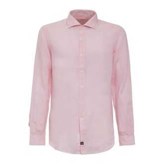 Fay Shirts - Heren - Casual Overhemden - Roze - 3XL - Overhemden