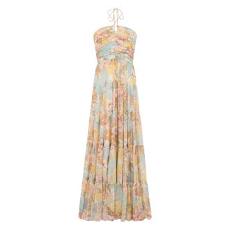 Ralph Lauren Maxi Dresses, female, Multicolor, Size: 2XS Draped Maxi Dress