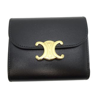 Celine Black Leather Wallet (Tri-Fold) (Pre-Owned)
