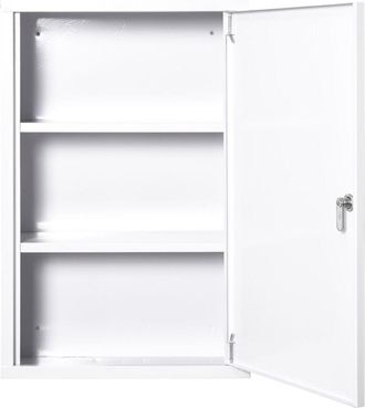 Kleankin Mobiletto Medicine a 3 Livelli in Acciaio con Montaggio a Parete - Kleankin