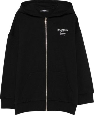 Balmain Cotton Hoodie With Logo