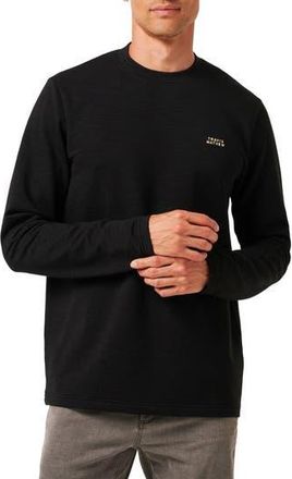 Travis Mathew Man About Town Long Sleeve Logo Embroidered T-Shirt in Black at Nordstrom Rack, Size Xx-Large