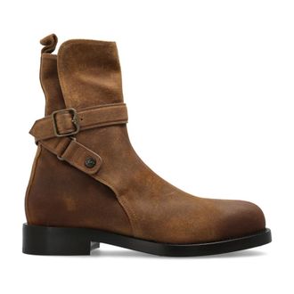 Burberry Ankle Boots, male, Brown, Size: 8 1/2 US Leather Ankle Boots