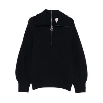 Semicouture Turtle Neck in Lana - - Knitwear - Donna - Blu - S