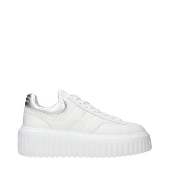 Hogan Damens Sneakers aus wei&szlig;em/silberfarbenem Leder