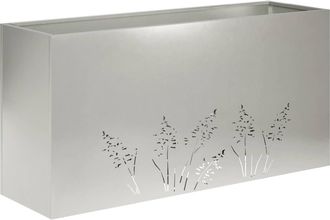 vidaXL Macetero De Jard&iacute;n Plateado 100 X 30 X 49 Cm Acero Inoxidable Vidaxl
