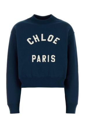Chloé Blue Cotton Sweatshirt