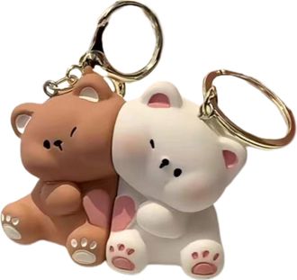 Generic Bear Couples Keychain - Cute Couple Keychains, Magnetic Bear Keychain | Couple Keychain Pendant, Bag Charm 2 pc s Couple, Cute Keychain Matching Keych