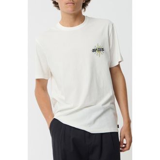 Rip Curl Disorder Burst Cotton Graphic T-Shirt in Bone at Nordstrom, Size Xx-Large